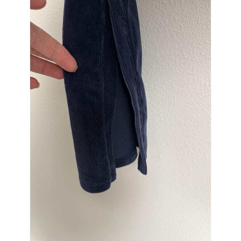 Alo Yoga Flare Pants Micro Corduroy High Waist Winter Break Flared Navy Small - Picture 4 of 4